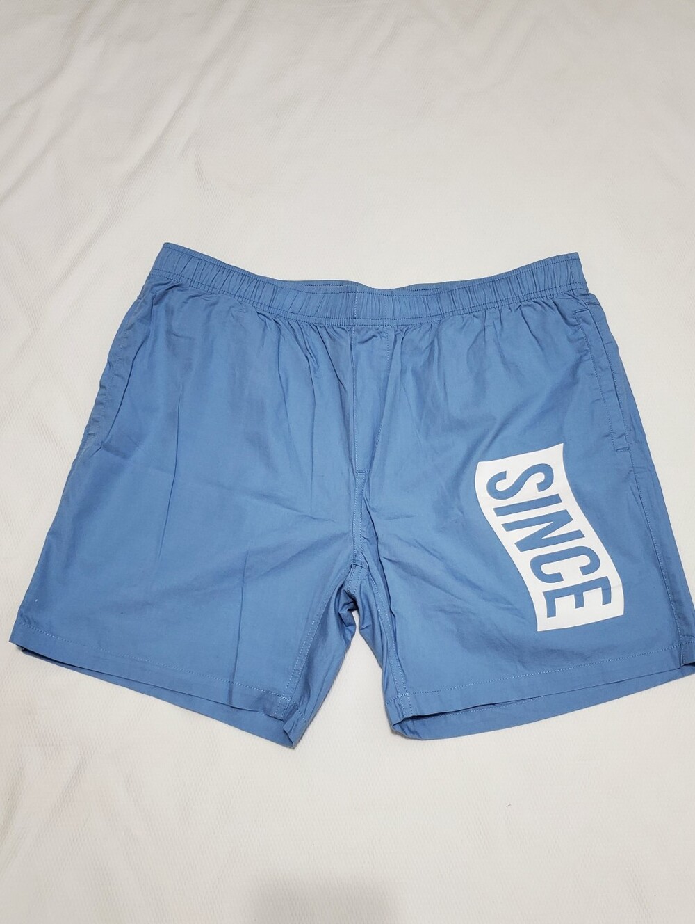 SINCE Blue Signature Print 6" Shorts 36 Waist